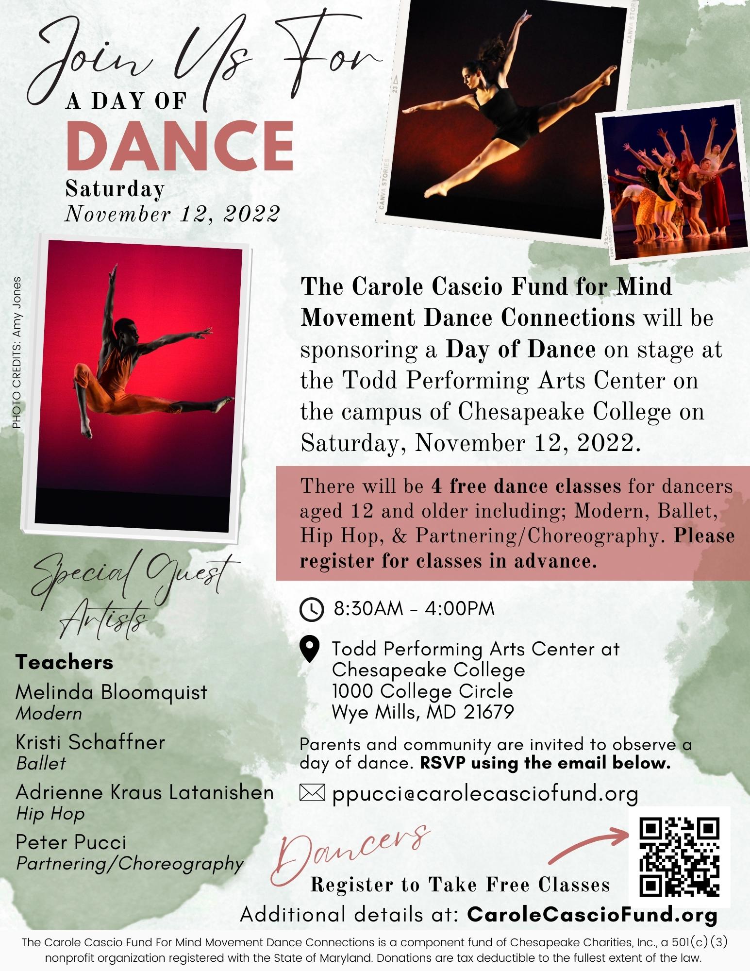 Carole Cascio Fund Day of Dance Flyer