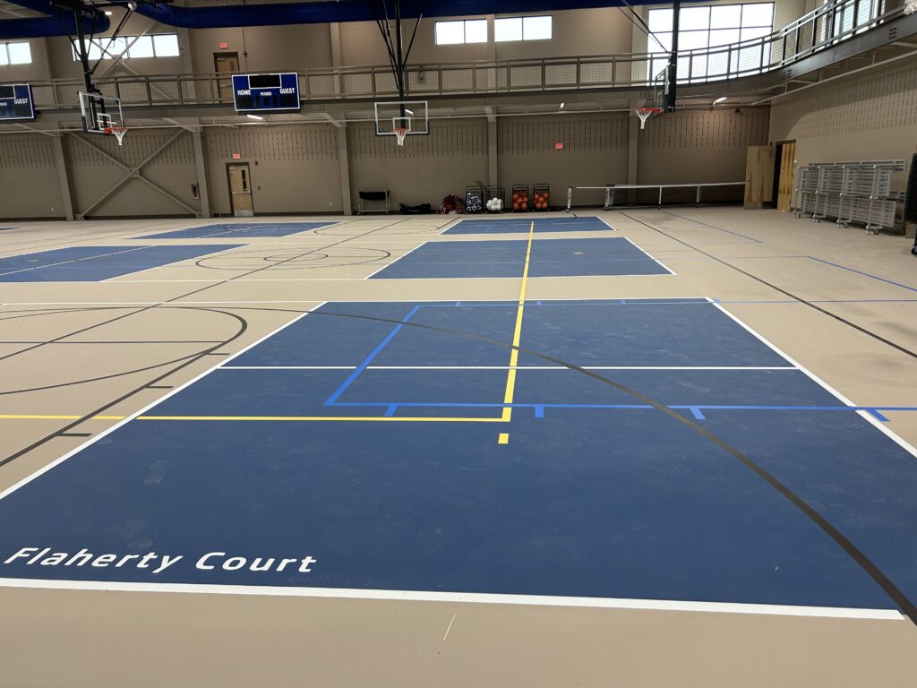 Ribbon cutting ceremony for the new Carole Cascio Pickleball Courts