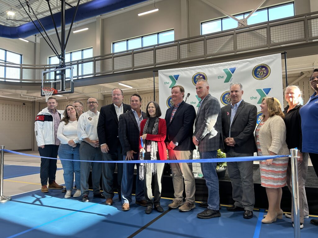 Ribbon cutting ceremony for the new Carole Cascio Pickleball Courts