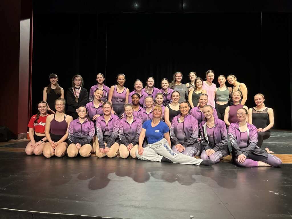 CCF Teaching Artist Adrienne Klaus Latanishen after her Modern Dance Class with the dancers performing in the Day of Dance Showcase.