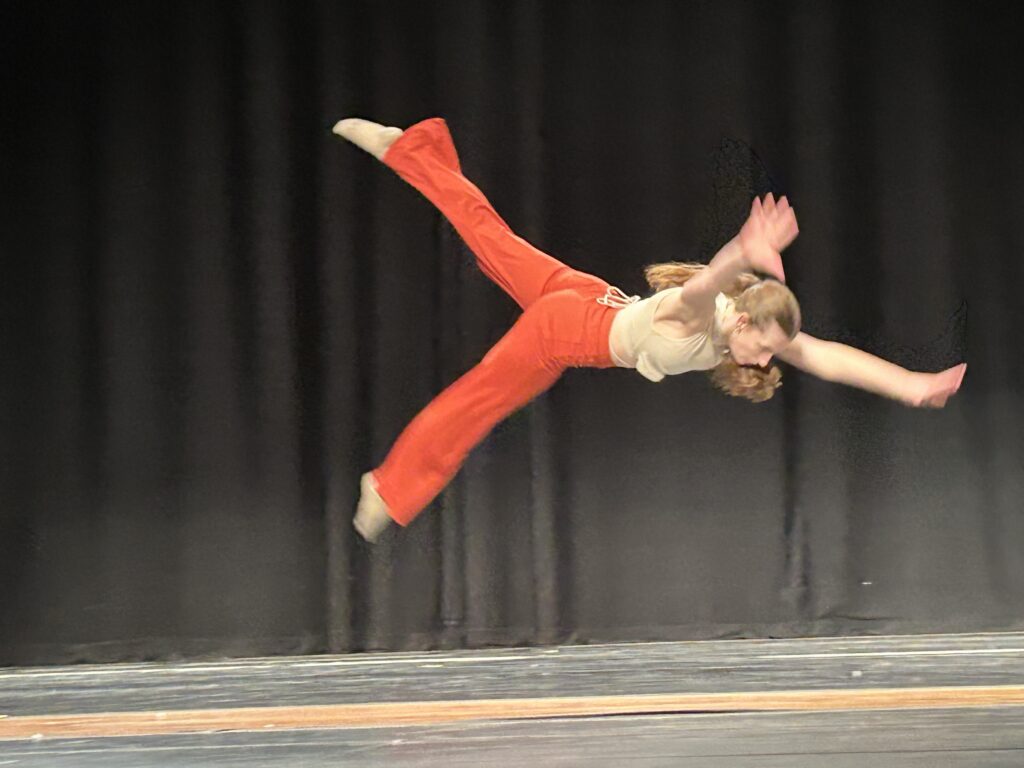 Dancer in Mid Air movement Carole Cascio Fund Day of Dance at Eastern Shore Arts Festival