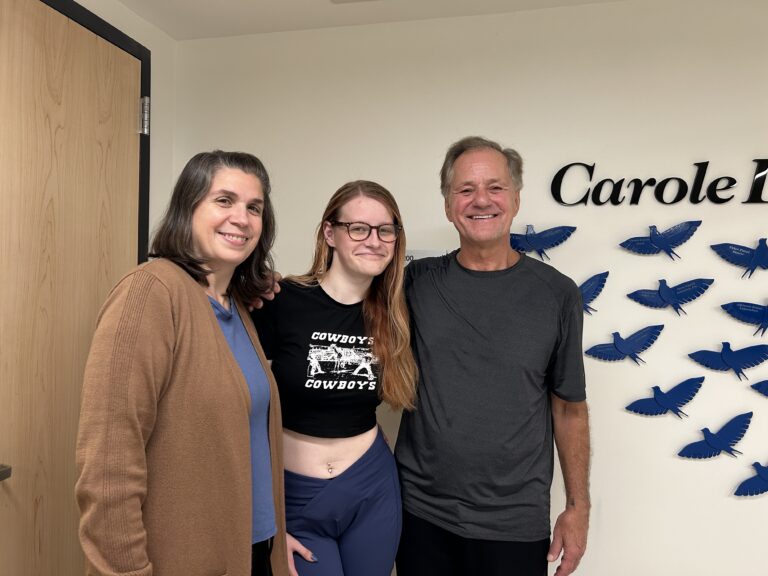 Melinda Blomquist, Dance Program Coordinator at CCBC, Sarah Harris, Carole Drake Cascio Dance Scholarship recipient and Peter Pucci Executive Director of the Carole Cascio Fund