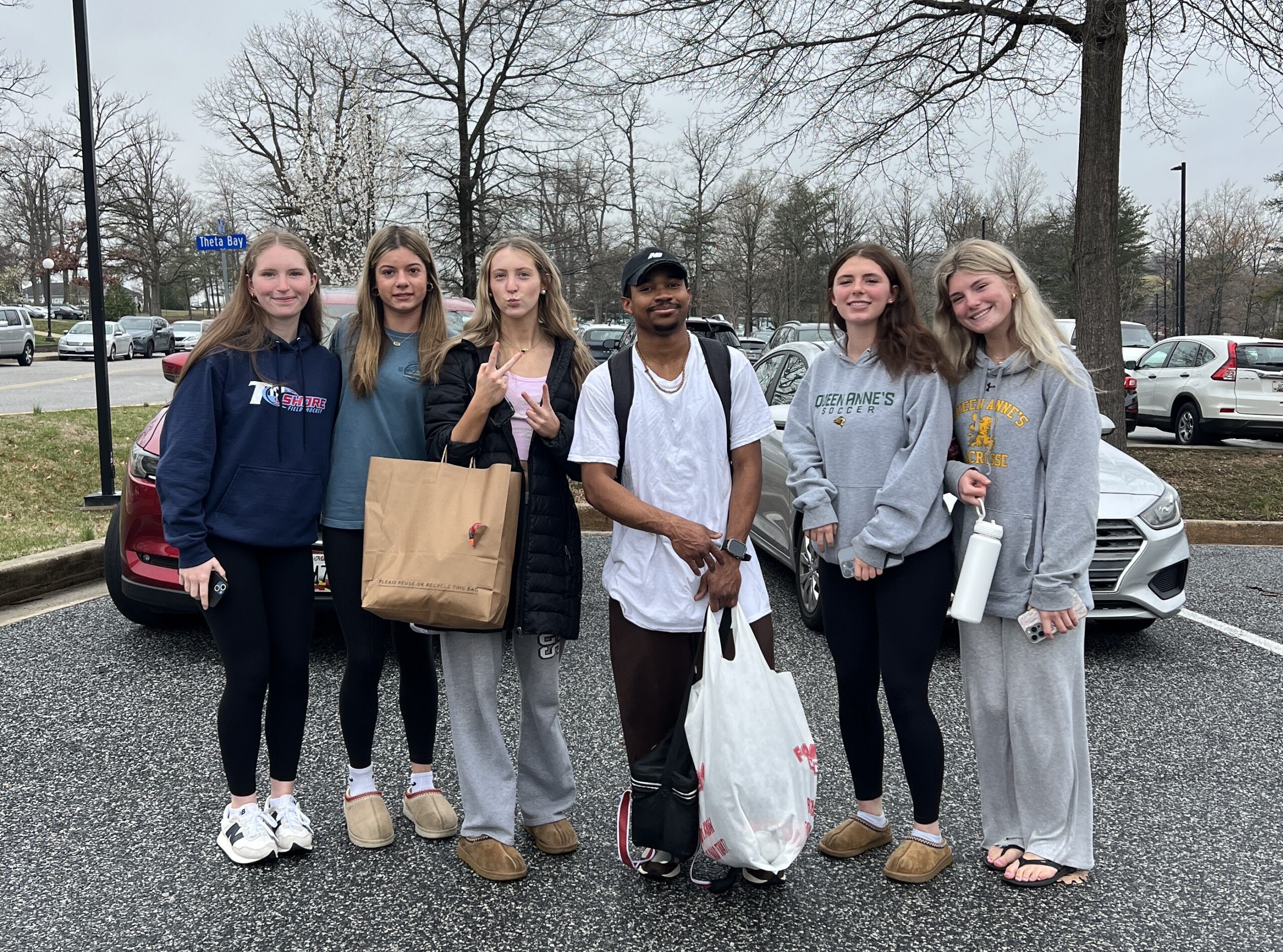 QACHS students after the performance with Andre Payne a CCBC dancer in Adrienne’s new dance.